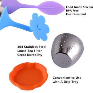 Infuseur à thé réutilisable, écologique et mignon, diffuseur de thé en vrac avec filtres, <span class=keywords><strong>accessoires</strong></span> de <span class=keywords><strong>cuisine</strong></span>, cadeaux de <span class=keywords><strong>cuisine</strong></span> - Product Image 4