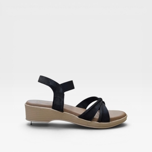 Stylish Womens Black Flat Sandals <b>Bow</b> Strap Open Toe Casual Comfort <b>Shoes</b> for Daily Wear Outdoor Walking Party Fashion - Product Image 3