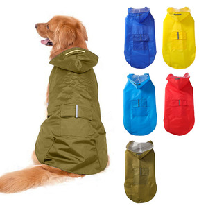Imperméable pour chien avec capuche et protection du ventre, veste de pluie réfléchissante pour animaux de compagnie, pour Corgi, Teddy, chiens de taille moyenne et grande, pour l'extérieur - Product Image 1