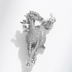 Broche de caballo del zodíaco chino TIANSHE, accesorio de alta gama con diseño de animal para el pecho, estilo chino. - Product Image 4