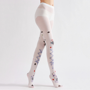 Nouveaux collants de style princesse pour femmes en nylon et polyester avec <span class=keywords><strong>motif</strong></span> de poker Lolita et impression de collants personnalisés - Product Image 2