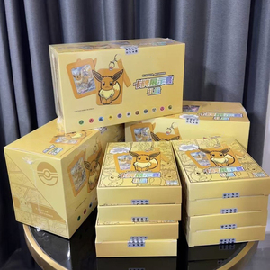 JPS Trading Card Eevee Evolutionary Gift Box <span class=keywords><strong>Anime</strong></span> Game Collection Carte da Collezione Eco-Friendly Educativo Portachiavi <span class=keywords><strong>Giochi</strong></span> da Tavolo - Product Image 1