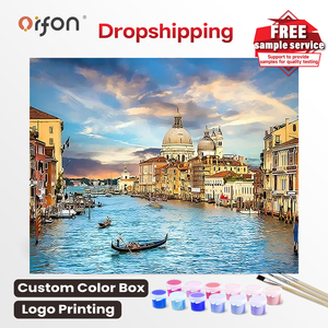 Orfon Dropshipping <span class=keywords><strong>para</strong></span> Lienzo de Pintura por Números DIY de Paisaje de la Famosa Capital Acuática Italiana, 40x50CM, Pintura al Óleo al por Mayor - Product Image 1