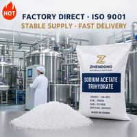 Acétate de sodium trihydraté de haute pureté 99% Acide acétique 58-60% Cristaux blancs