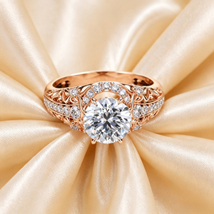 Anello classico color rosa dal design elegante per donna, gioielli da indossare ogni giorno - Product Image 4
