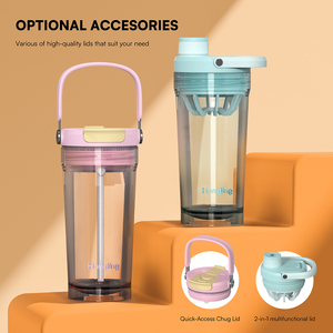 Hong ling thân thiện với môi trong suốt <span class=keywords><strong>Shaker</strong></span> dễ dàng làm sạch và không bị rò rỉ xách tay tập thể dục Protein <span class=keywords><strong>Shaker</strong></span> chai nước với nắp lật - Product Image 2