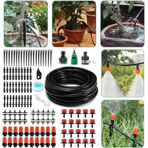 Kit d'irrigation goutte à goutte 15M, tuyau PVC 1/2 pouce, système d'arrosage automatique pour fleurs et plantes de jardin, micro-irrigation par goutte à goutte - Product Image 1