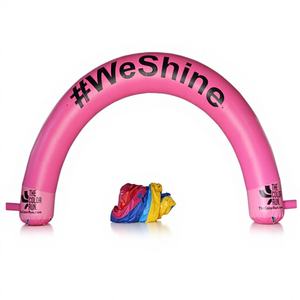 ซุ้มโค้งสีชมพูแบบเป่าลม กันน้ำ ทนทาน พร้อมปั๊มลมไฟฟ้า ขนาดกว่า 12 ฟุต สำหรับงานโฆษณากลางแจ้ง - Product Image 1
