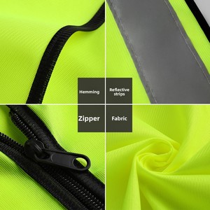 Gilet di Sicurezza Riflettente Traspirante con Design a Rete, Ideale per Lavori Edili e Notturni - Product Image 3