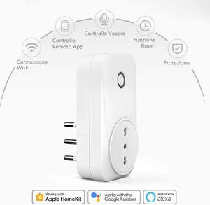 <span class=keywords><strong>Enchufe</strong></span> inteligente italiano (tipo L) con WiFi, compatible con Apple <span class=keywords><strong>HomeKit</strong></span> para Siri, asistente de Google, no se requiere concentrador, 16A, 2,4 GHz, 1 unidad - Product Image 3