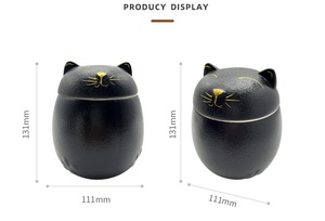 Керамическая урна для праха домашних животных (кошек и собак) на заказ: экологичная, герметичная, прочная, водонепроницаемая, современный минималистичный дизайн, серая - Product Image 5