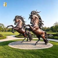 Sculpture de cheval en bronze RELONG, grand cheval sauteur personnalisé, statue d'art moderne en métal pour la décoration extérieure de jardin