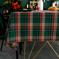 Nappe de Noël à carreaux antidérapante rectangulaire pour table à manger