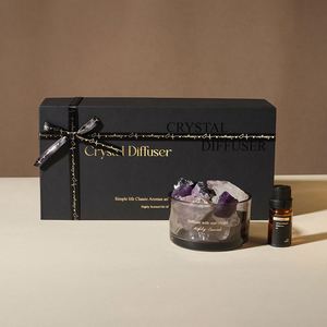 Aromatherapy Manufacturer Wuxi Crystal Stone <b>Diffuser</b> Stones Flame-free Essential Oils Spar Gift Black Glass - Product Image 3