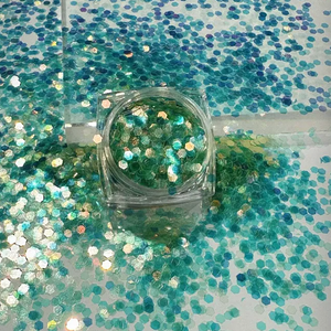 Рельефные переливающиеся блестки смешанных размеров в форме шестигранников для изделий из смолы, слаймов и стаканов - Product Image 6