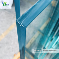 Durable laminado vidrio transparente techo vidrio piso escalera valla vidrio balaustrada y techo transparente proyecto
