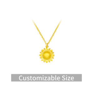 จี้สร้อยคอรูปดอกกุหลาบทองคำแท้ 24K <span class=keywords><strong>999.9</strong></span>  วัสดุปรับแต่งได้ ของขวัญวันวาเลนไทน์สุดโรแมนติกสำหรับเธอ - Product Image 4