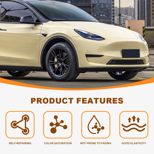 Film de protection de carrosserie auto-adhésif auto-réparateur XTFF PPF TPU <span class=keywords><strong>SAHARA</strong></span> YELLOW 7,5 mil, résistant aux rayures, changeant de couleur, en rouleau - Product Image 3