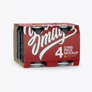 Emballage de boissons en papier kraft imprimé sur mesure en gros - Porte-canettes de bière - Porte-boissons en carton écologique - Product Image 2