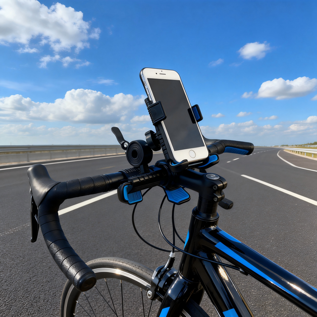 Universal Aluminum Alloy Bike Phone Holder Adjustable 360 Rotation Anti-Shake Durable Stable Bicycle Machined Machined