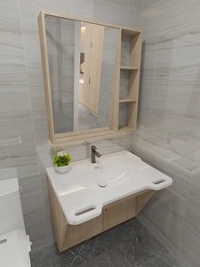 Lavabo Médico Moderno de Piedra No Porosa, Montado en la Pared, con Barras de Soporte para Hospitales y Baños - Product Image 6