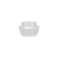 Pot cosmétique en verre rond à épaule plate, givré doré, avec couvercle à vis, pour crème visage et contour des yeux, disponible en 20ml, 30ml, 50ml, 60ml, 100ml, 200ml