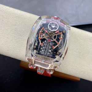 Reloj Jacob & Co. Bugatti Chiron Tourbillon Reloj Deportivo de Lujo Cristal de Zafiro Correa de Caucho Azul Movimiento Citizen Agujas - Product Image 2