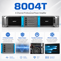 Amplificateur de puissance professionnel 800W 4 canaux classe H pour karaoké, DJ, enceintes PA et système de sonorisation des basses