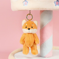 Adorable porte-clés en peluche articulé, pendentif renard, éléphant, pingouin en peluche, breloque pour sac à dos et sac à main