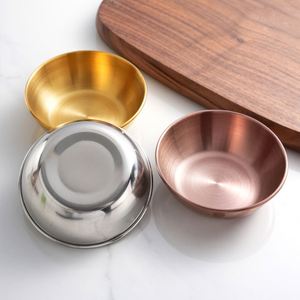 Bol à sauce soja rond en acier inoxydable de haute qualité, idéal pour les sushis, les steaks, les salades et les tomates - Product Image 4