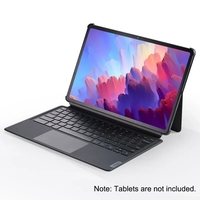 Keyboard dan Stand Magnetik Lenovo Original untuk Xiaoxin Pad Pro 2023 12.7-inci untuk Lenovo Qitian K12 dengan Slot Pena Pasangan Magnetik