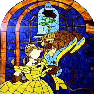 Vitrail sur mesure à structure solide, double face, fait main, style européen, épaisseur 5 mm, durable, motif cathédrale, garantie 2 ans - Product Image 1