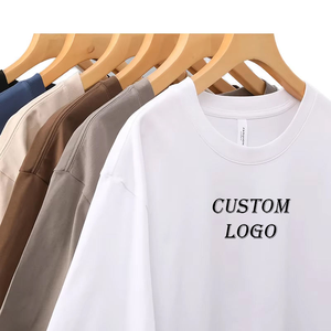 เสื้อยืดคอกลมแขนสั้นผู้ชายผ้าฝ้าย 100% สีพื้นเรียบง่าย สวมใส่สบาย พอดีตัว พร้อมโลโก้แบบกำหนดเอง - Product Image 2