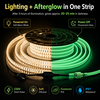 Bande lumineuse LED fluorescente haute tension, 230V SMD2835 180 LED/m, bande LED diffuse souple étanche IP67, 25m/rouleau