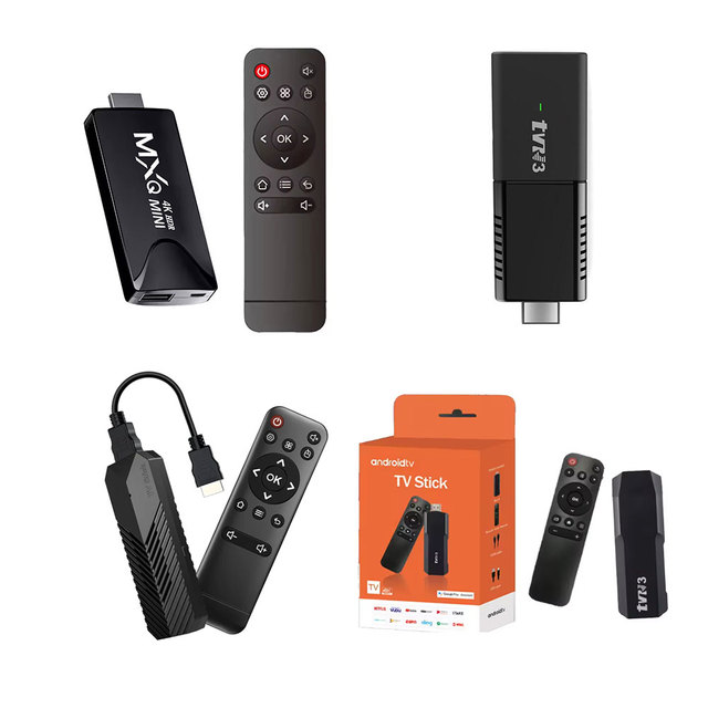 Mini TV Stick Android 10 RockChip 3228A Amlogic S905X Allwinner H313 Quad-Core Video 4K Wifi6 Remote Control Smart Fire TV Stick