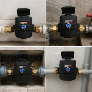 Compteur d'eau numérique à piston rotatif, volumétrique, haute précision, R160 DN20, en plastique, pour usage résidentiel, à déplacement positif - Product Image 5