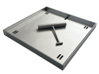 Couvercle de manhole sur mesure en acier inoxydable 304 robuste pour trottoir, parking, allée, taille personnalisée, conception verrouillable