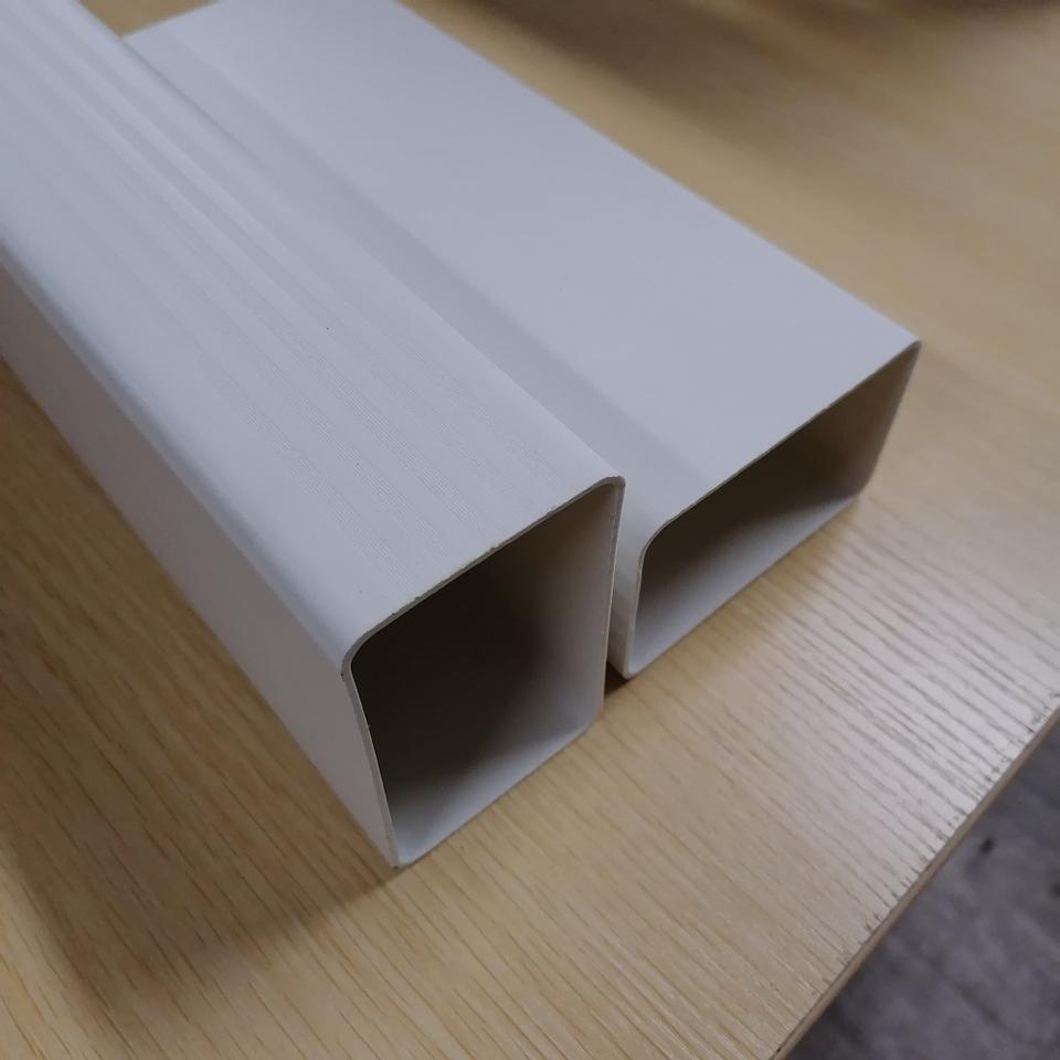 Custom Extruded PVC Rectangular Tubes - 83mm Width, 53mm Height, White ...