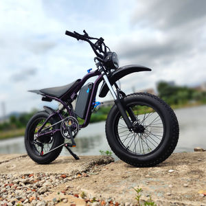 Vélo de montagne à gros pneus pour adulte, moteur arrière 1000W 48V, pneus de 20 pouces, vélo électrique à <span class=keywords><strong>2</strong></span> roues, entrepôt européen, suspension intégrale - Product Image 2