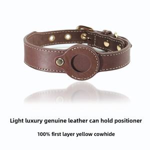<span class=keywords><strong>Collar</strong></span> Personalizable Premium para Gatos, <span class=keywords><strong>Collar</strong></span> de Cuero Vacuno con GPS para Perros, Dispositivo de Rastreo Airtag para Perros - Product Image 4