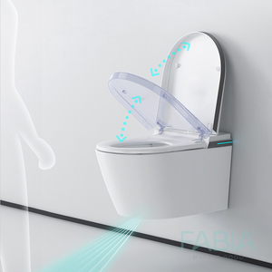 Nouvelle conception de toilette intelligente avec bidet automatique à capteur, toilette intelligente à montage au sol avec télécommande incluse, siège chauffant - Product Image 3