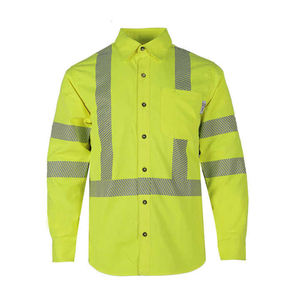 Vêtements de travail haute visibilité OEM avec logo personnalisé Chemise et pantalon respirants uniformes ignifuges avec logo personnalisé - Product Image 1