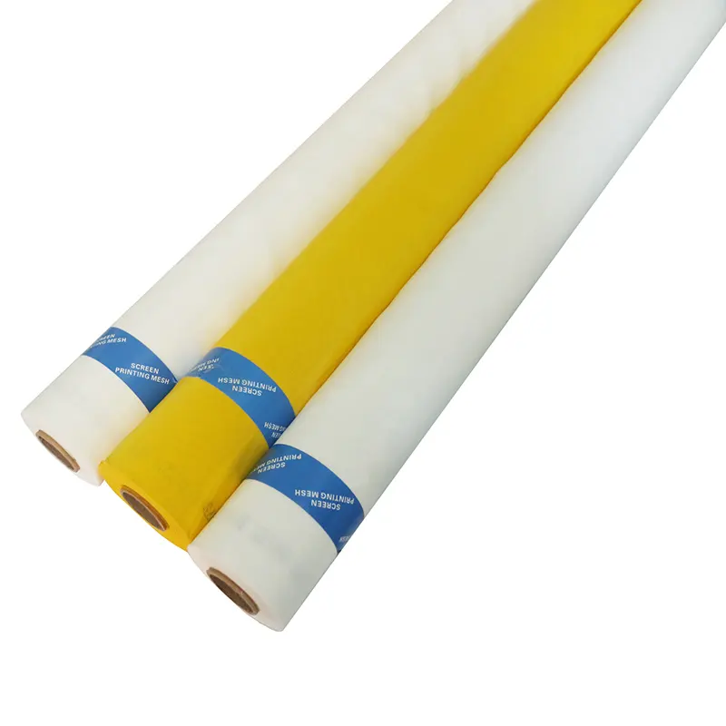Tissu en Polyester 165T et 420 maille, blanc ou jaune, pour la sérigraphie, le filtre, le boulonnage