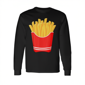 Camiseta de manga larga con diseño de papas fritas, comida rápida, disfraz de Halloween, talla para adulto - Product Image 2