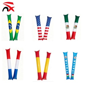 Bâtons gonflables drapeaux Portugal Brésil États-Unis Maroc Pays-Bas pour supporters <span class=keywords><strong>de</strong></span> football – Parfaits pour les matchs - Product Image 1