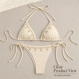 Maillot de bain côtelé pour femme, bas de bikini string, idéal pour la piscine, les vacances d'été - Product Image 2