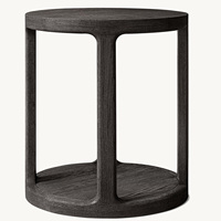 Rhoohill Maßgefertigter Amerikanischer Stil Hochwertiger Wohnzimmer Beistelltisch Massivholz Retro Nachttisch Schlafzimmer Bett Runder Beistelltisch