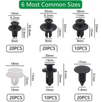 HE26 Lot de 100 attaches en plastique pour automobile, en boîte, pour voiture