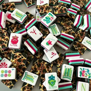 Juego de Mahjong Americano con Patrón de Rosas y Cartas Jokers, Juego de Mesa Floral Colorido para Fiestas, Regalo Navideño, Venta al Por Mayor - Product Image 4