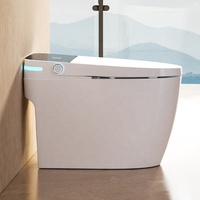 WC Intelligent de Luxe Automatique au Sol avec Bidet Électrique Avancé, Siège Chauffant et Télécommande, Écran LED Inclus